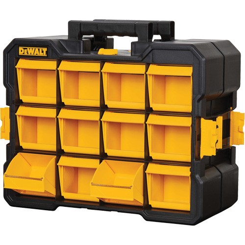 Flip-Bin Organizer, 3-7/8" W x 17-3/4" D x 13-7/8" H, Black/Yellow NRZ Safety Inc.