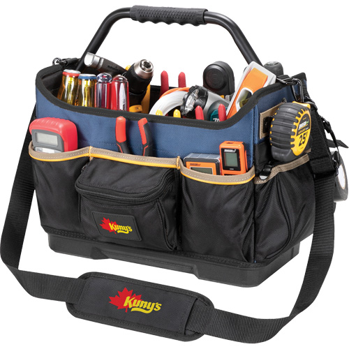 Molded Base Open-Top Tool Box, Ballistic Polyester, 17 Pockets, Black/Blue NRZ Safety Inc.