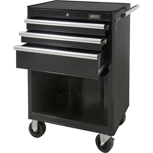 Industrial Tool Cart, 3 Drawers, 29-4/5" W x 21-1/5" D x 38-4/5" H, Black NRZ Safety Inc.