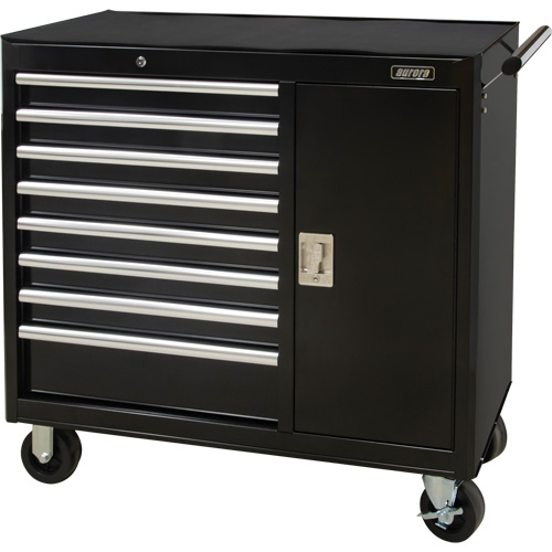 Industrial Tool Cart, 8 Drawers, 44-3/10" W x 21-1/10" D x 36-7/10" H, Black NRZ Safety Inc.