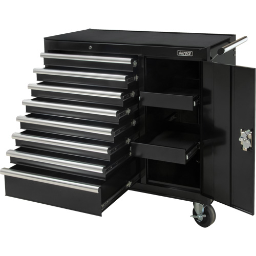 Industrial Tool Cart, 8 Drawers, 44-3/10" W x 21-1/10" D x 36-7/10" H, Black NRZ Safety Inc.