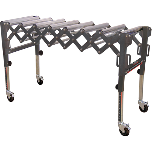 Convoyeurs &agrave; roulettes extensibles & flexibles, 20" la x 52" lo, Capacit&eacute; de 300 lb par pi lin. NRZ Safety Inc.