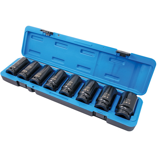 Jeu de douilles SAE &agrave; 6 pans PS834D, 8 Mcx, Chocs, Prise de 3/4", Profond NRZ Safety Inc.