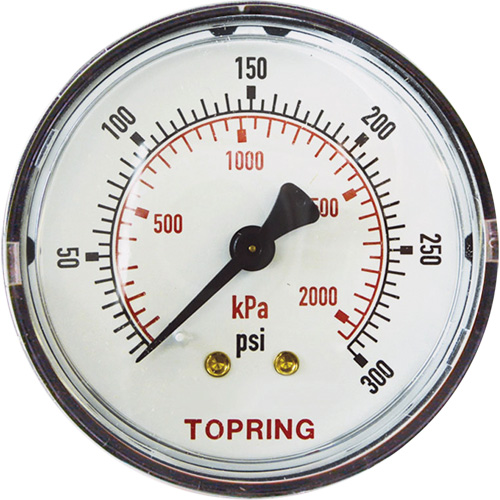 Replacement Pressure Gauge, 2" , 0 - 175 psi, Back Mount, Analogue NRZ Safety Inc.