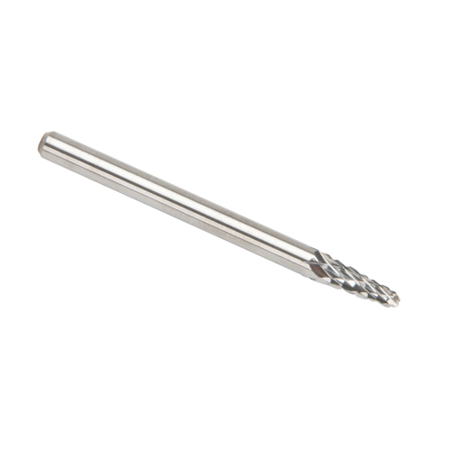 Solid Carbide Burrs - Taper Shape Radius End 14°, 1/8" Shank NRZ Safety Inc.