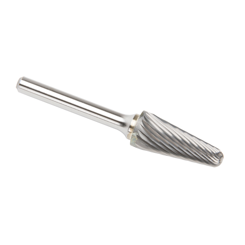 Solid Carbide Burrs - Taper Shape Radius End 14°, 1/4" Shank NRZ Safety Inc.