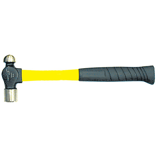 Heavy-Duty Fibreglass Handle Ball Pein Hammer, 8 oz. Head Weight, Plain Face, Cushion Handle NRZ Safety Inc.
