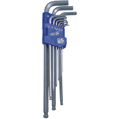 JBHK-9XLM Extra Long Ball Nose Hex Key Set, 9 Pcs., Metric NRZ Safety Inc.