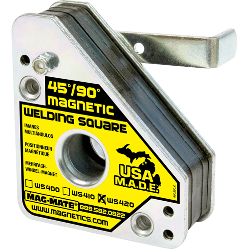 Magnetic Welding Squares, 3-3/4" L x 1-1/2" W x 4-3/8" H, 150 lbs. NRZ Safety Inc.