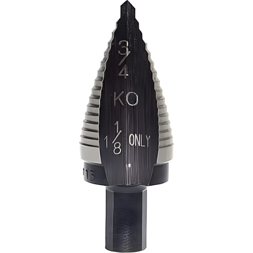 Step Drill Bit, 1-1/8" - 1-1/8" , 5/32" Increments, High Speed Steel NRZ Safety Inc.