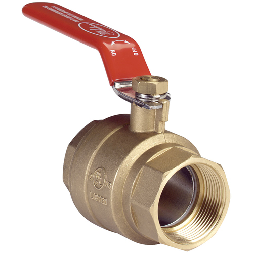 Two-Piece Hand Lever Ball Valves - Series BV2MB, Brass, Manual, 1-1/4", FNPT x FNPT NRZ Safety Inc.