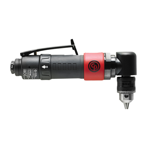 Perceuse pneumatique angulaire r&eacute;versible, mandrin 3/8", Entr&eacute;e d'air 1/4" NPT, Tr/min &agrave; vide 2000 NRZ Safety Inc.