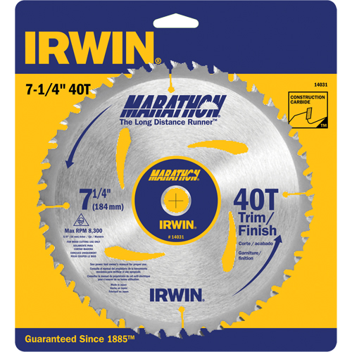 Contractor Saw Blades - Marathon&reg; Saw Blades, 7-1/4", 40 Teeth, Wood Use NRZ Safety Inc.