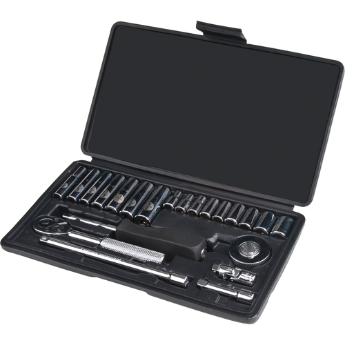 Socket Set, 22 Pcs, 1/4" Drive Size, Deep NRZ Safety Inc.