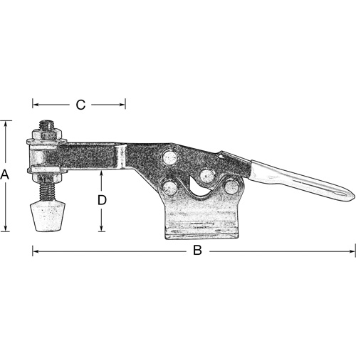 Horizontal Hold-Down Clamps, 200 lbs. Clamping Force, Horizontal NRZ Safety Inc.
