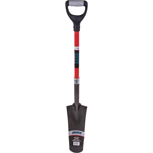 Heavy-Duty Drain Spade, Carbon Steel, 14" x 5-1/2" Blade, 29" L, D-Grip Handle NRZ Safety Inc.