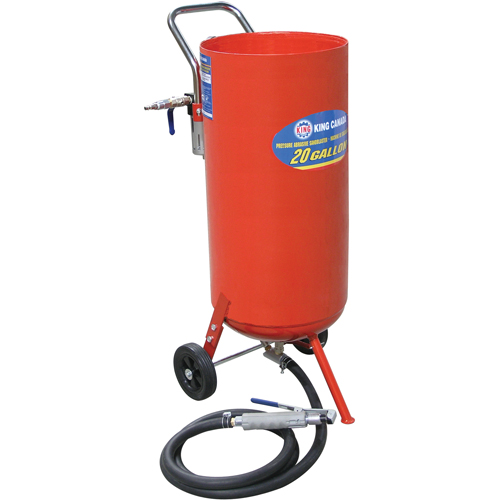 Pressure Abrasive Sandblasters, 6-25 CFM, 16.6 Gal. (20 US Gal) Tank NRZ Safety Inc.