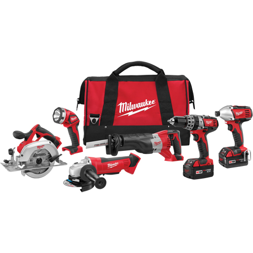 Trousse combin&eacute;e &agrave; 6 outils sans fil M18, Lithium-ion, 18 V NRZ Safety Inc.