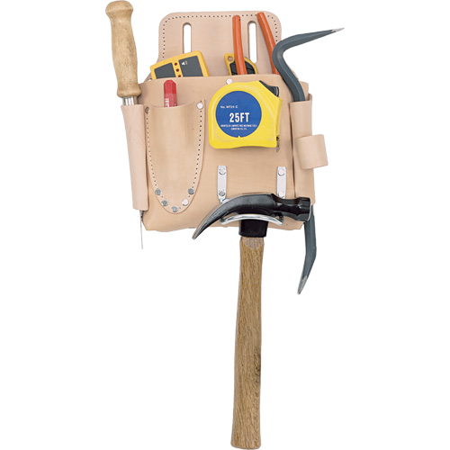 Drywall Tool Pouch, Tool Holder, Leather, 7 Pockets NRZ Safety Inc.