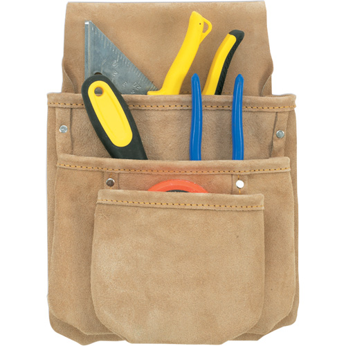 Drywall Tool Pouch, Multiple Tool Holder, Leather, 3 Pockets NRZ Safety Inc.