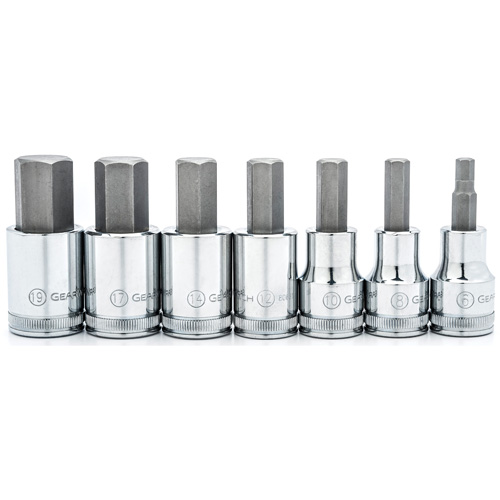 Metric Bit Socket Set, Hex, 1/2" Drive, 7 Pcs NRZ Safety Inc.