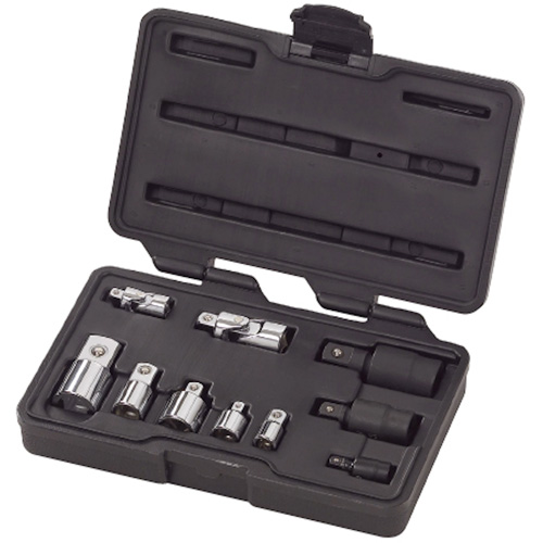 Jeu de douilles &agrave; joints et d'adaptateurs de douilles universelles 1/4", 3/8" et 1/2" &agrave; 10 pi&egrave;ces NRZ Safety Inc.