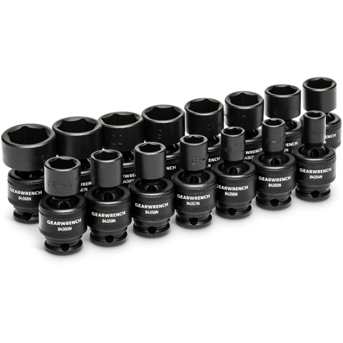 15-Piece 3/8" Drive 6 Point Universal Impact Metric Flex Socket Set NRZ Safety Inc.