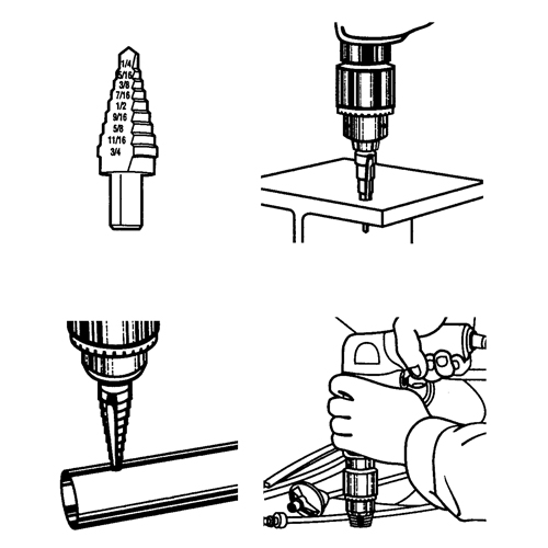 Step Drills, 1/32" Increments NRZ Safety Inc.