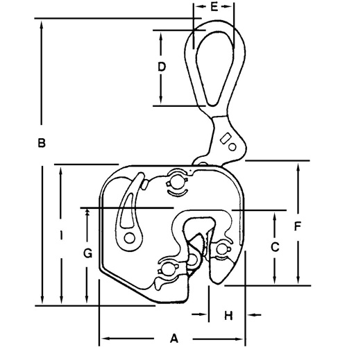 &eacute;lingue l&egrave;ve-t&ocirc;le GXL, 1000 lb (0,5 tonne), Ouverture de la m&acirc;choire de 1/16" - 5/8" NRZ Safety Inc.