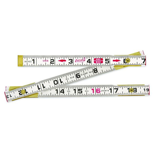 Red End&reg; Rule, 2 m L, Wood, 1 mm Graduations NRZ Safety Inc.