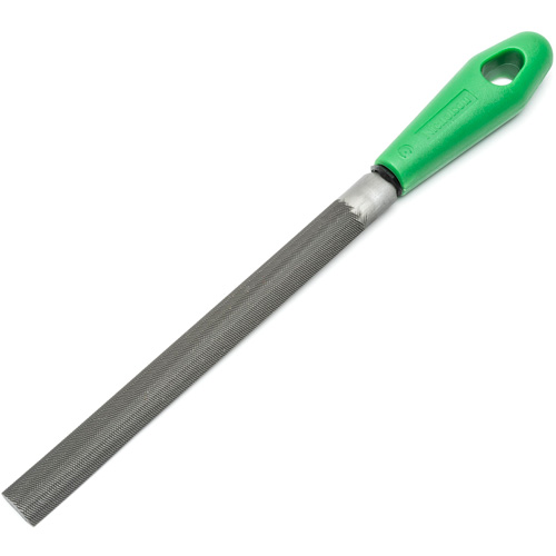 Lime &agrave; taille crois&eacute;e avec poign&eacute;e verte, Demi-ronde, 8", B&acirc;tarde NRZ Safety Inc.