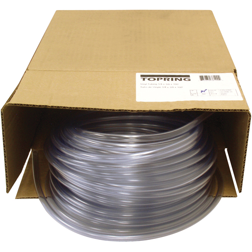 Tubing, Air/Water, 0.375" OD x 100' L, PVC, Clear, 55 PSI @ 20°C NRZ Safety Inc.