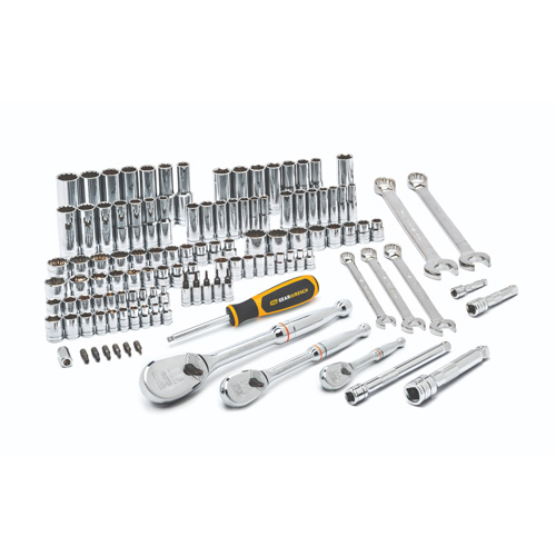 1/4", 3/8" & 1/2" Drive 6 & 12 Point Standard & Deep SAE/Metric Mechanics Tool Set NRZ Safety Inc.