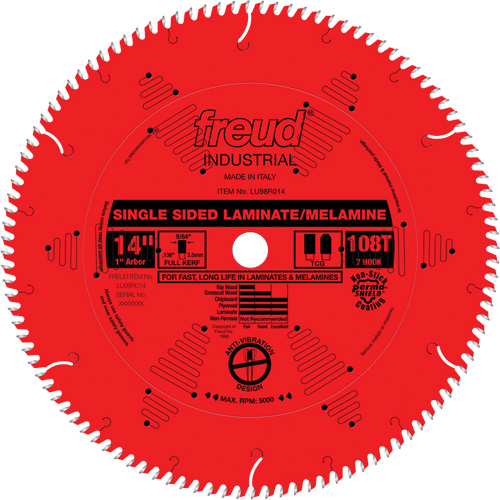 TCS Industrial Saw Blade - Chipboard, 14", 108 Teeth, Laminate Use NRZ Safety Inc.