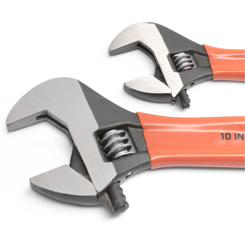 Jeu de cl&eacute;s &agrave; oxyde noir avec poign&eacute;es coussin&eacute;es, Ajustable, 2 morceaux, Imp&eacute;rial et m&eacute;trique NRZ Safety Inc.