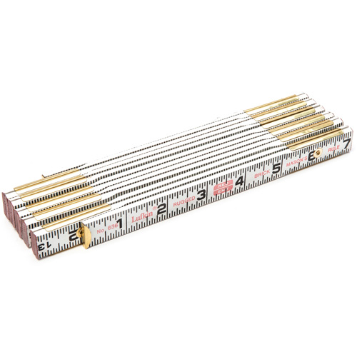 Red End&reg; Brick Mason Rule, 6' L, Wood, 1/16" Graduations NRZ Safety Inc.