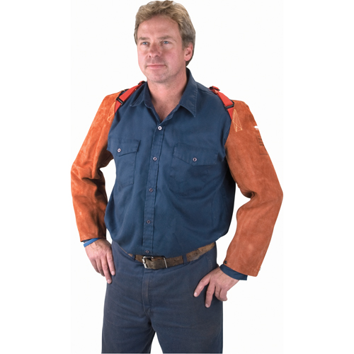 Leather Sleeves, 23" L, Lava Brown NRZ Safety Inc.