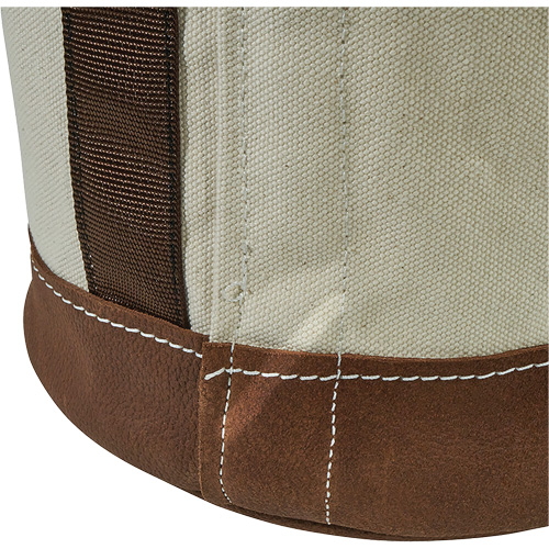 Sceau &agrave; fond en cuir, 17" h, Toile, Blanc NRZ Safety Inc.