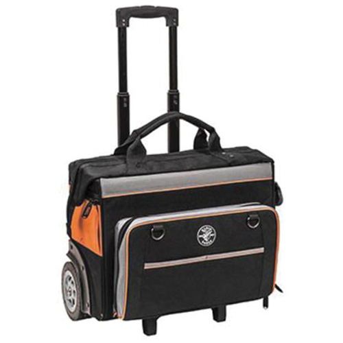 Tradesman Pro Rolling Tool Bag, Ballistic Polyester, 24 Pockets, Black/Orange NRZ Safety Inc.