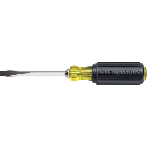 Tournevis industriels fendu &agrave; pointe en losange, 1/4", 8-11/32" lo, Prise Coussin&eacute;e NRZ Safety Inc.