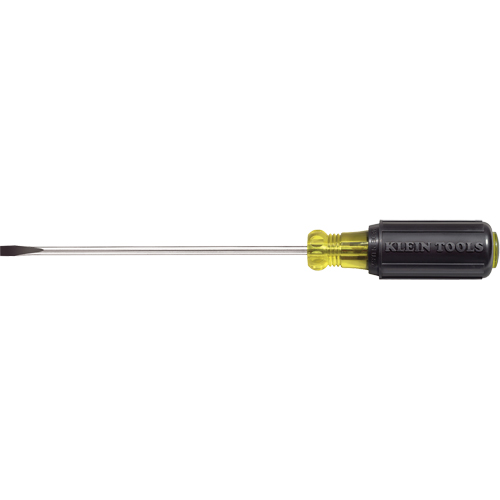 Slot Cabinet Tip Screwdriver, 3/16" Tip, Round, 9-3/4" L, Cushion Grip Handle NRZ Safety Inc.