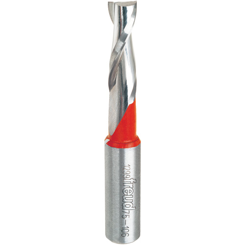 Up Spiral Router Bit, 3/8" Dia., 1-1/4" Carbide Height, 3" L, 1/2" Shank NRZ Safety Inc.