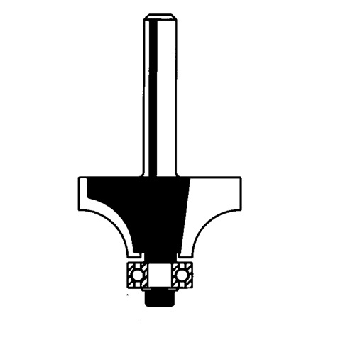 Router Bit - Rounding Over Bit, 5/8" Dia., 1/4" Shank NRZ Safety Inc.