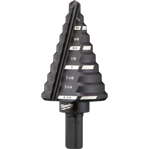 Foret &eacute;tag&eacute; no 5, 1/4" - 1-3/8", Incr&eacute;ments de 1/8", Acier rapide NRZ Safety Inc.