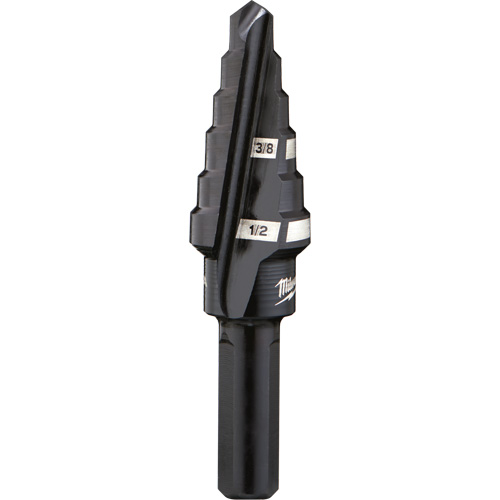 #6 Step Drill Bit, 3/8" - 1/2" , 1/16" Increments, High Speed Steel NRZ Safety Inc.