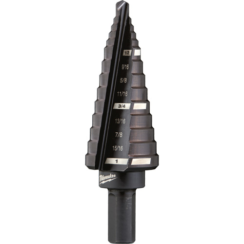 #8 Step Drill Bit, 1/2" - 1" , 1/16" Increments, High Speed Steel NRZ Safety Inc.
