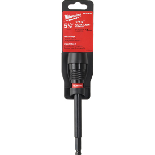 Rallonge de foret &agrave; percussion Quik-Lok, Diam&egrave;tre max. de 7/16", Longeur de 5-1/2", Tige 7/16" NRZ Safety Inc.