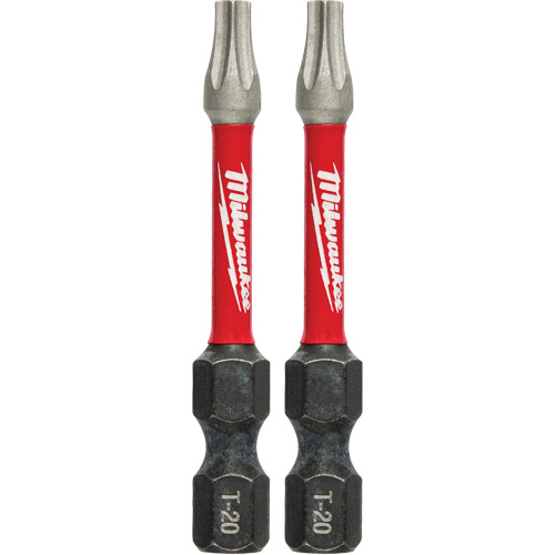 Shockwave Impact Power Bits, Torx, T-20 Tip, 1/4" Drive Size, 2" Length NRZ Safety Inc.