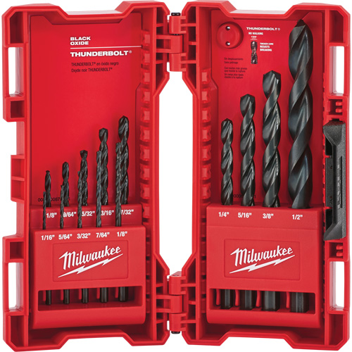 Jeu de forets &eacute;tag&eacute;s Thunderbolt, 14 morceaux, Acier NRZ Safety Inc.