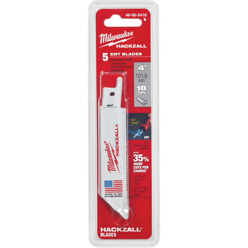 M12 Hackzall EMT Blade, Bi-Metal, 18 TPI, 4" L x 3/4" W NRZ Safety Inc.